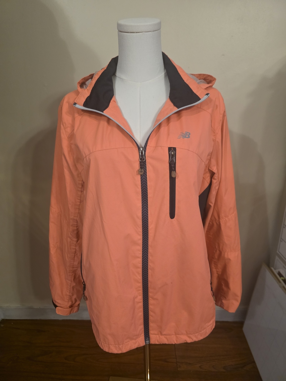 New Balance Woman's Coral Windbreaker Jacket with Hood